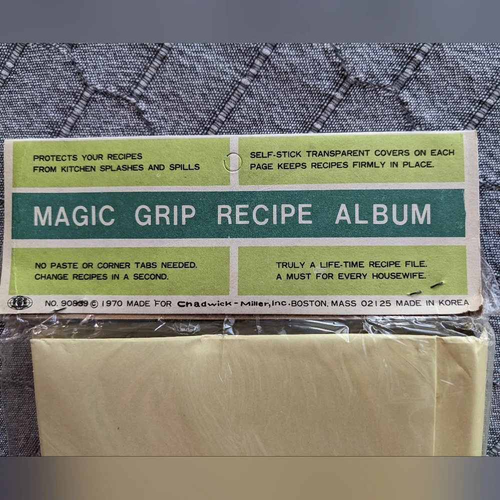 Vintage Magic Grip Recipe Album sealed original package 1970 My Favorite…